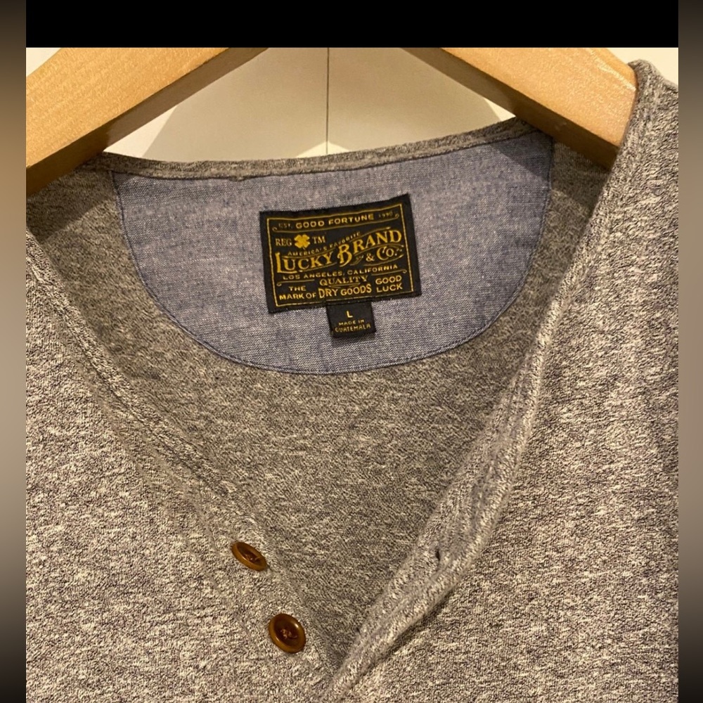Lucky brand men’s long sleeve, Henley